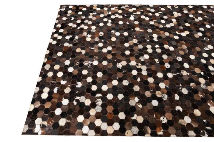 5' 1 x 8' Cowhide Leather Rug