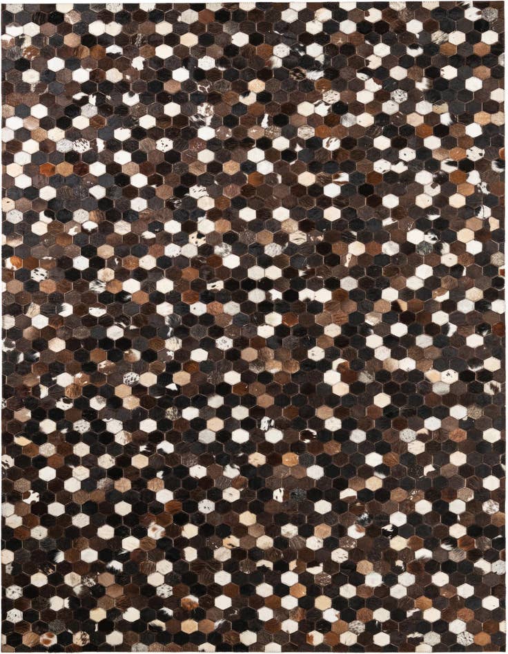 Detail image of 5' 1 x 8' Cowhide Leather Rug