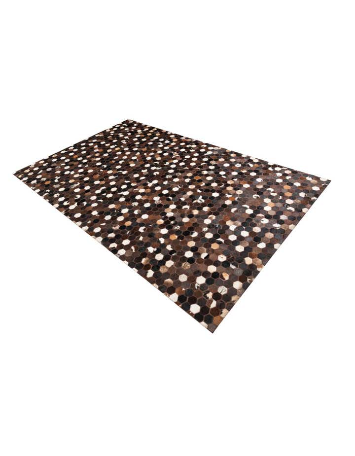 5' 1 x 8' 2 Cowhide Leather Rug