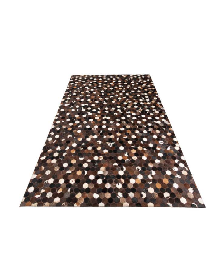 5' 1 x 8' 2 Cowhide Leather Rug