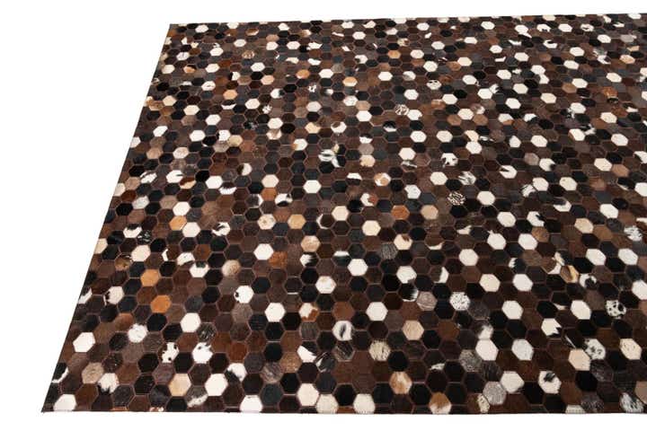 5' 1 x 8' 2 Cowhide Leather Rug