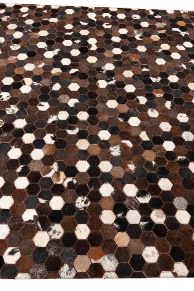 Detail image of 5' 1 x 8' 2 Cowhide Leather Rug