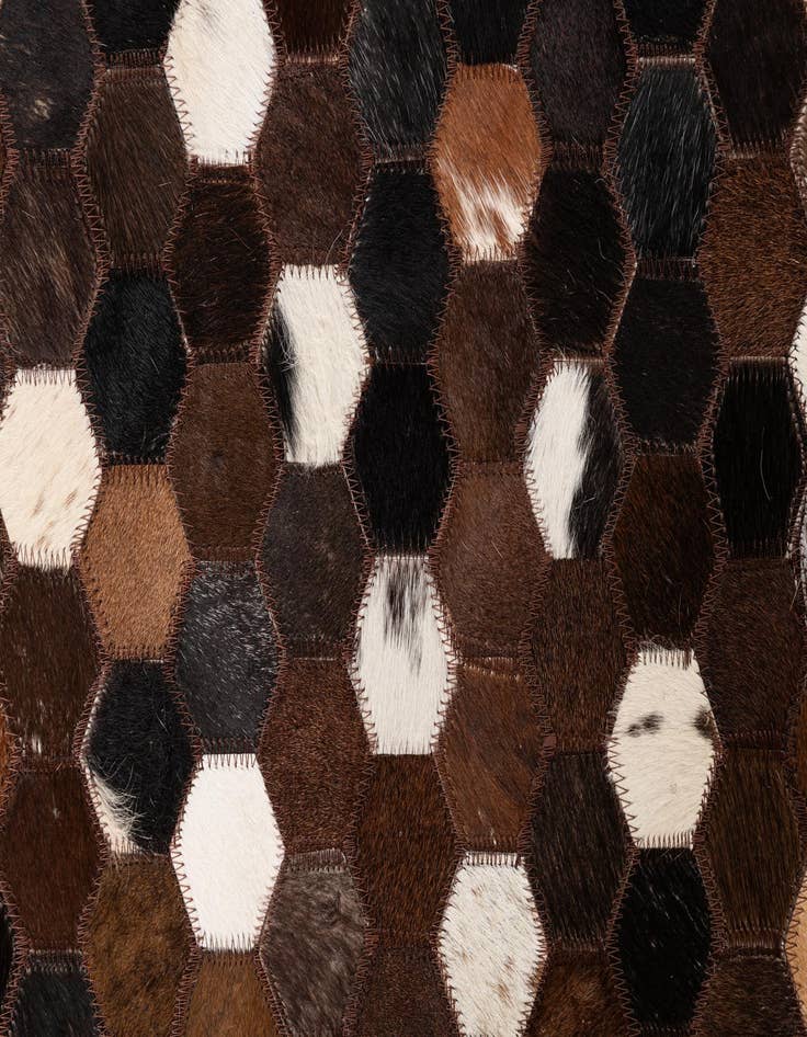 Detail image of 5' 1 x 8' 2 Cowhide Leather Rug