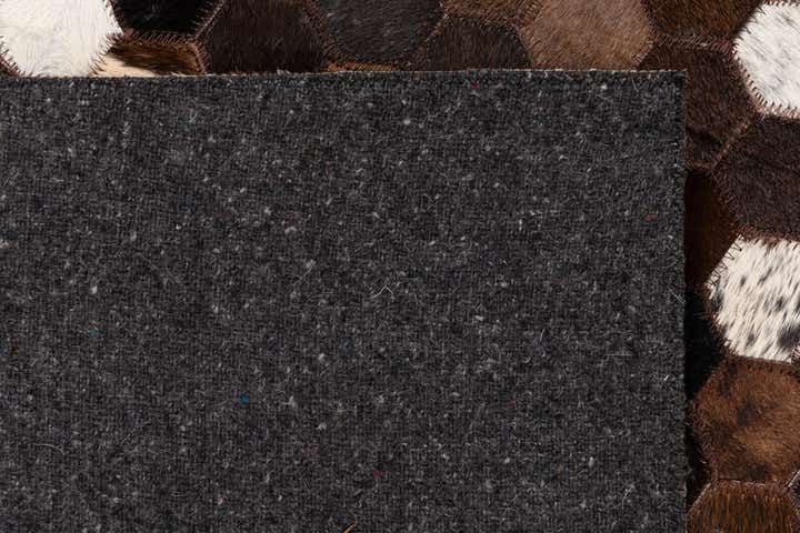 5' 1 x 8' 2 Cowhide Leather Rug