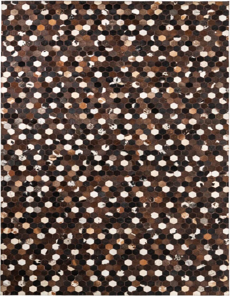 Detail image of 5' 1 x 8' 2 Cowhide Leather Rug