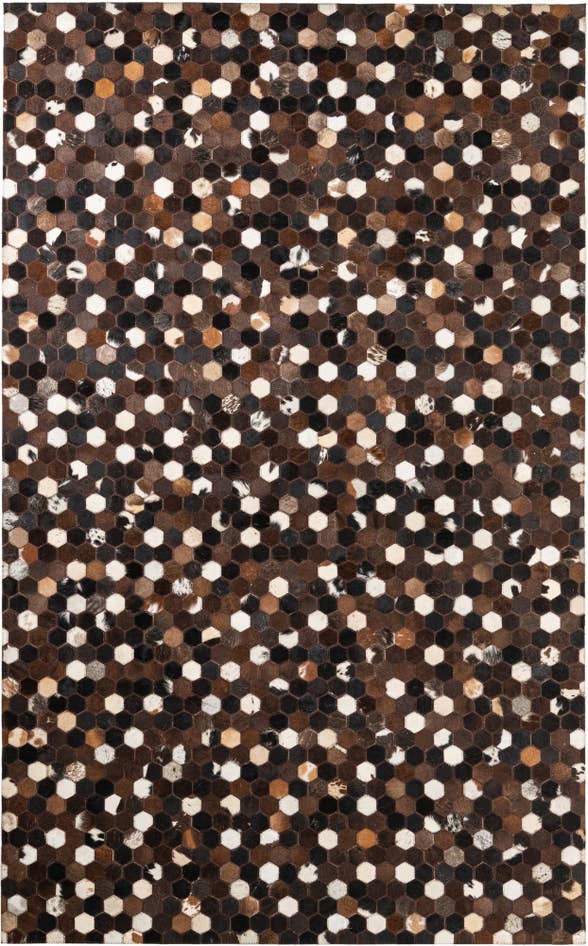 Detail image of 5' 1 x 8' 2 Cowhide Leather Rug