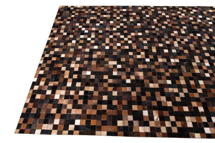 5' x 8' Cowhide Leather Rug