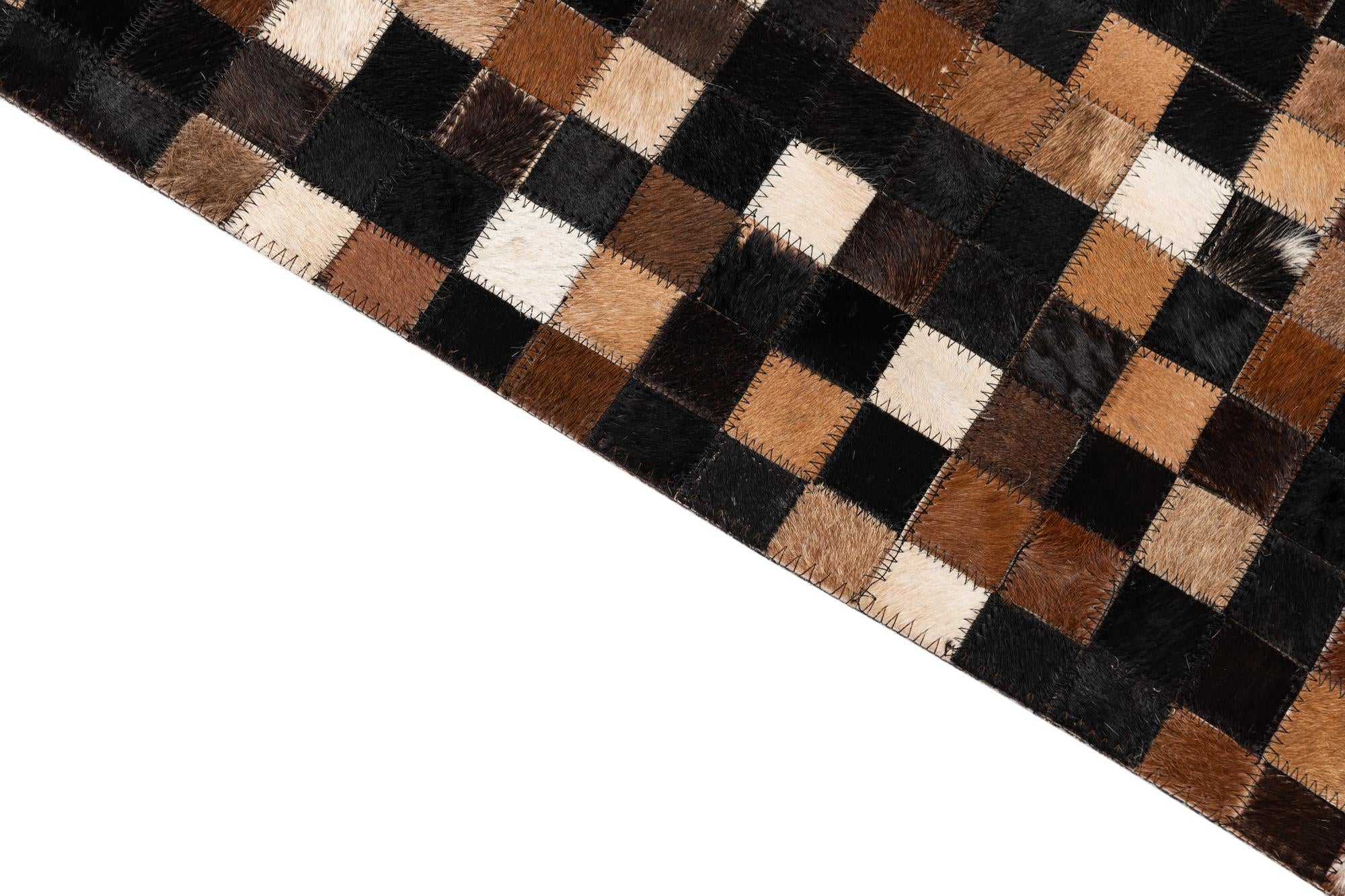5' x 8' Cowhide Leather Rug