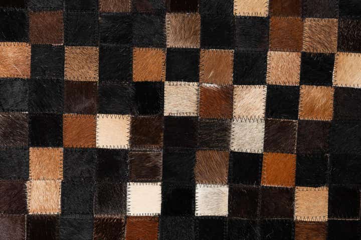 5' x 8' Cowhide Leather Rug