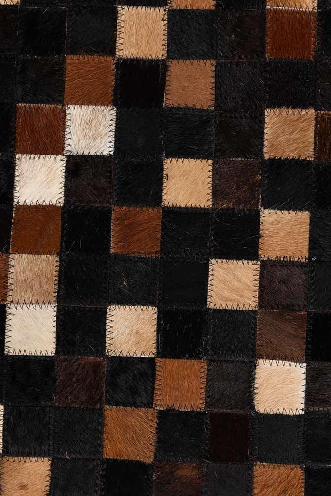 5' x 8' Cowhide Leather Rug
