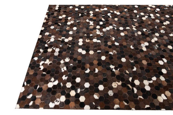 Detail image of 5' x 7' 10 Cowhide Leather Rug