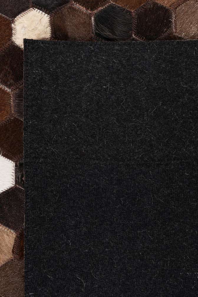 5' x 7' 10 Cowhide Leather Rug