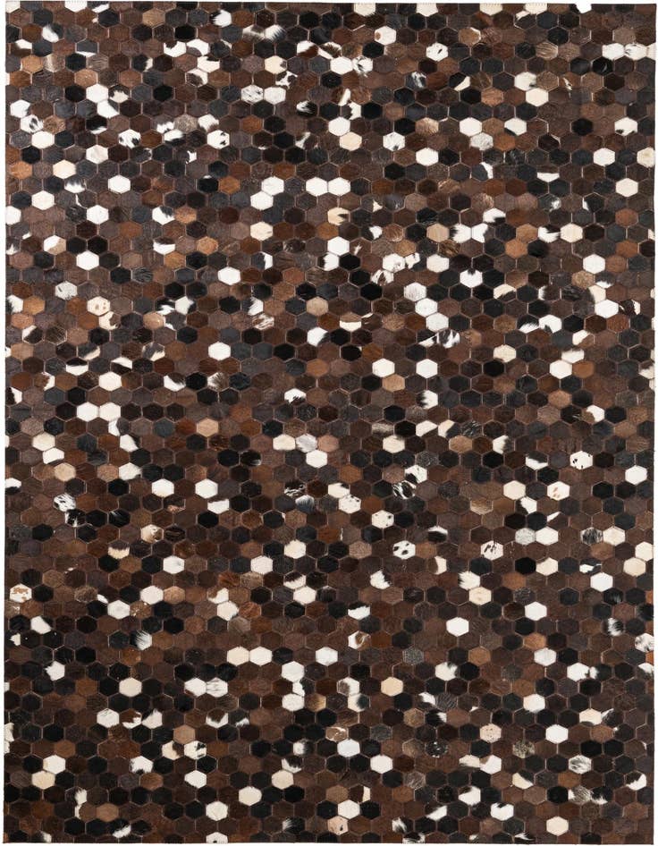 Detail image of 5' x 7' 10 Cowhide Leather Rug