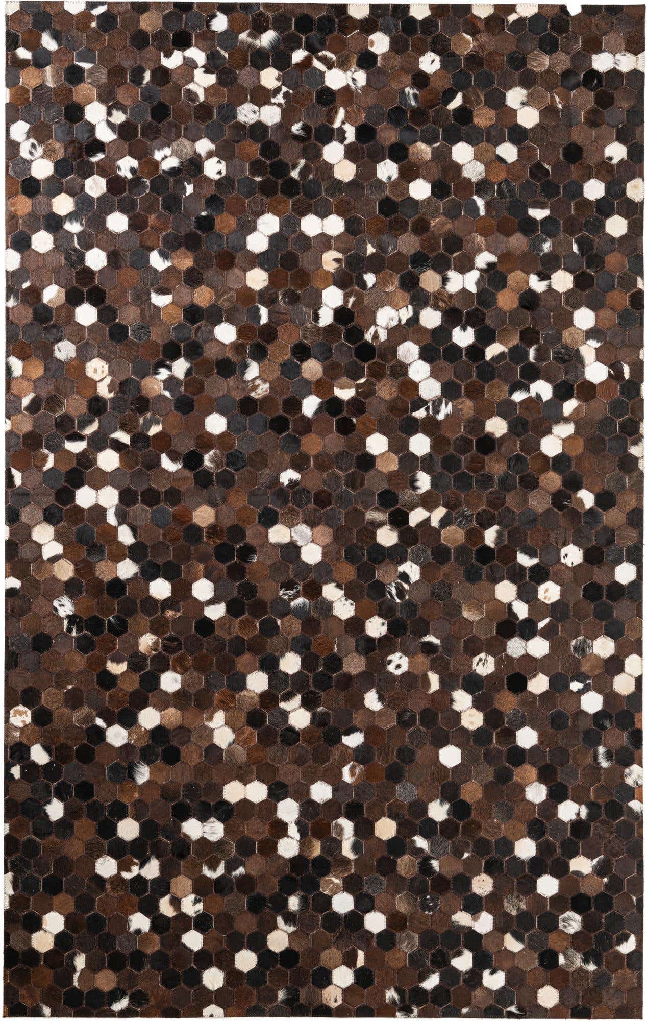 5' x 7' 10 Cowhide Leather Rug