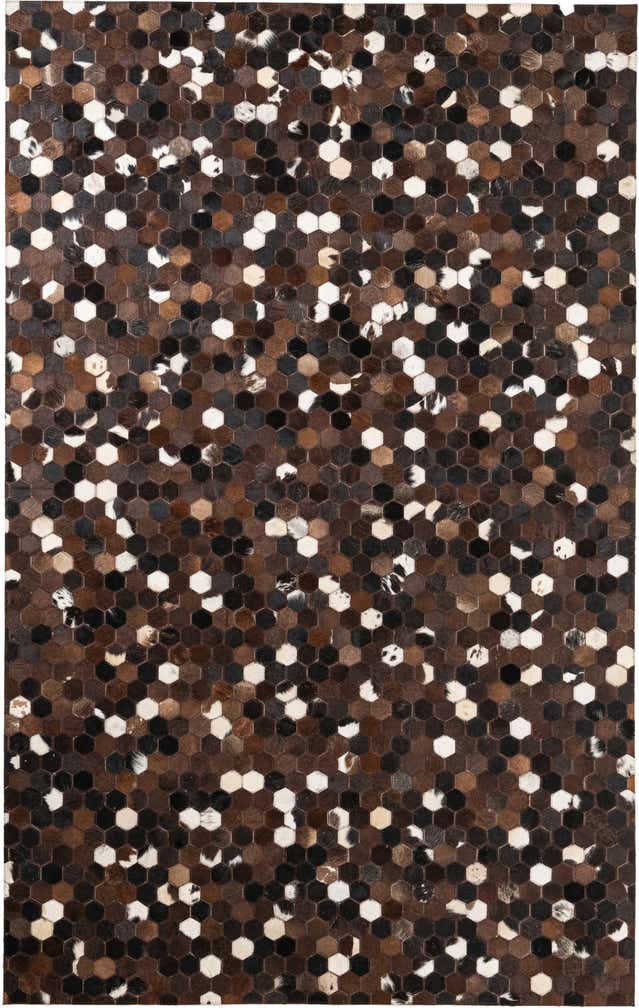 5' x 7' 10 Cowhide Leather Rug