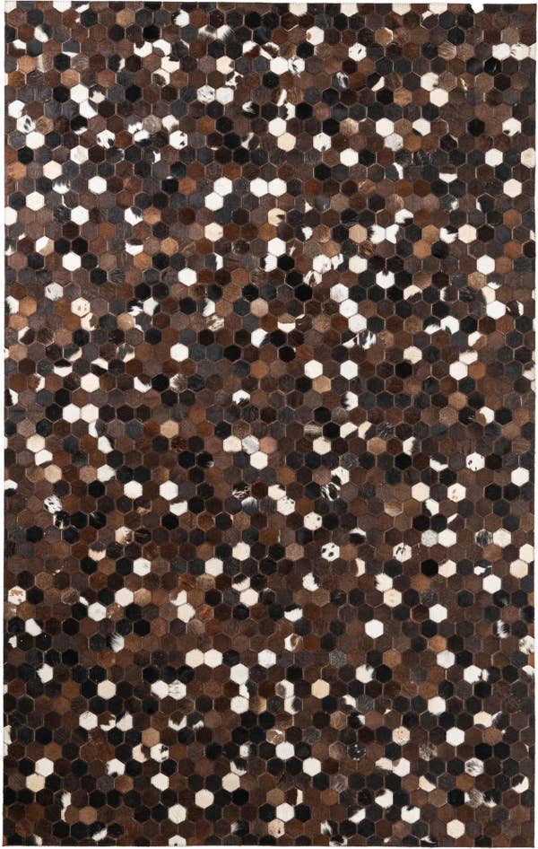 Detail image of 5' x 7' 10 Cowhide Leather Rug