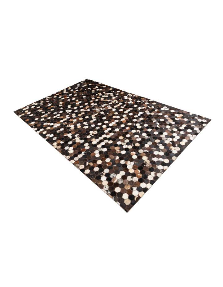 5' x 7' 10 Cowhide Leather Rug