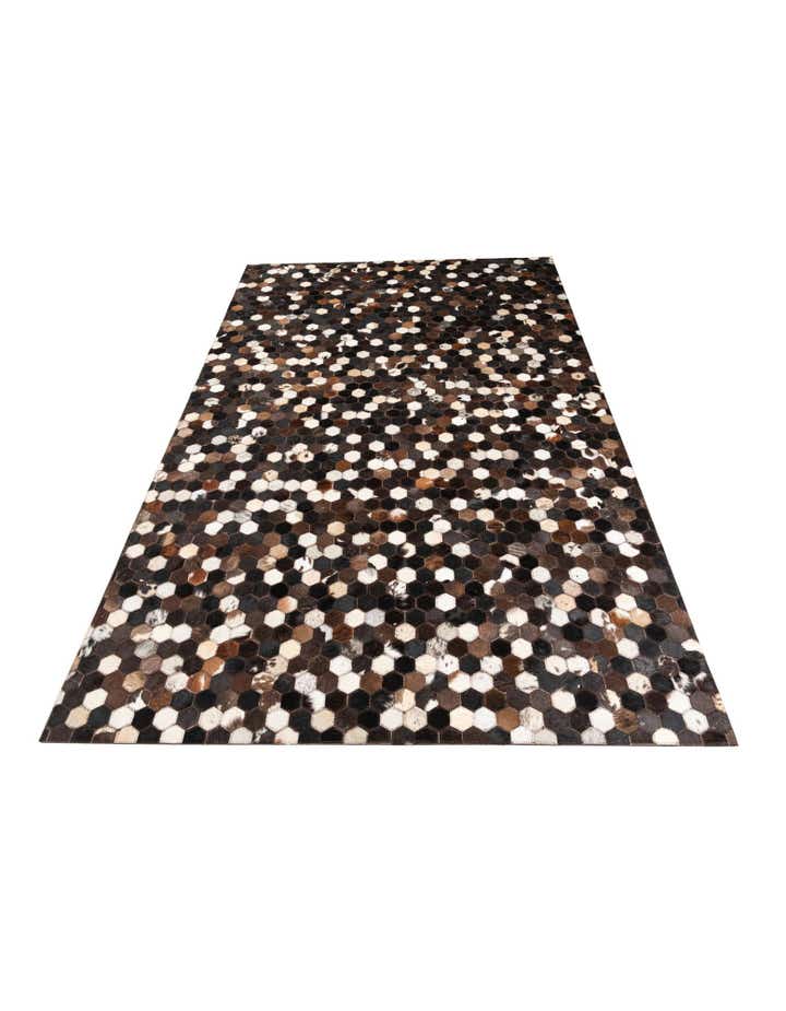 5' x 7' 10 Cowhide Leather Rug
