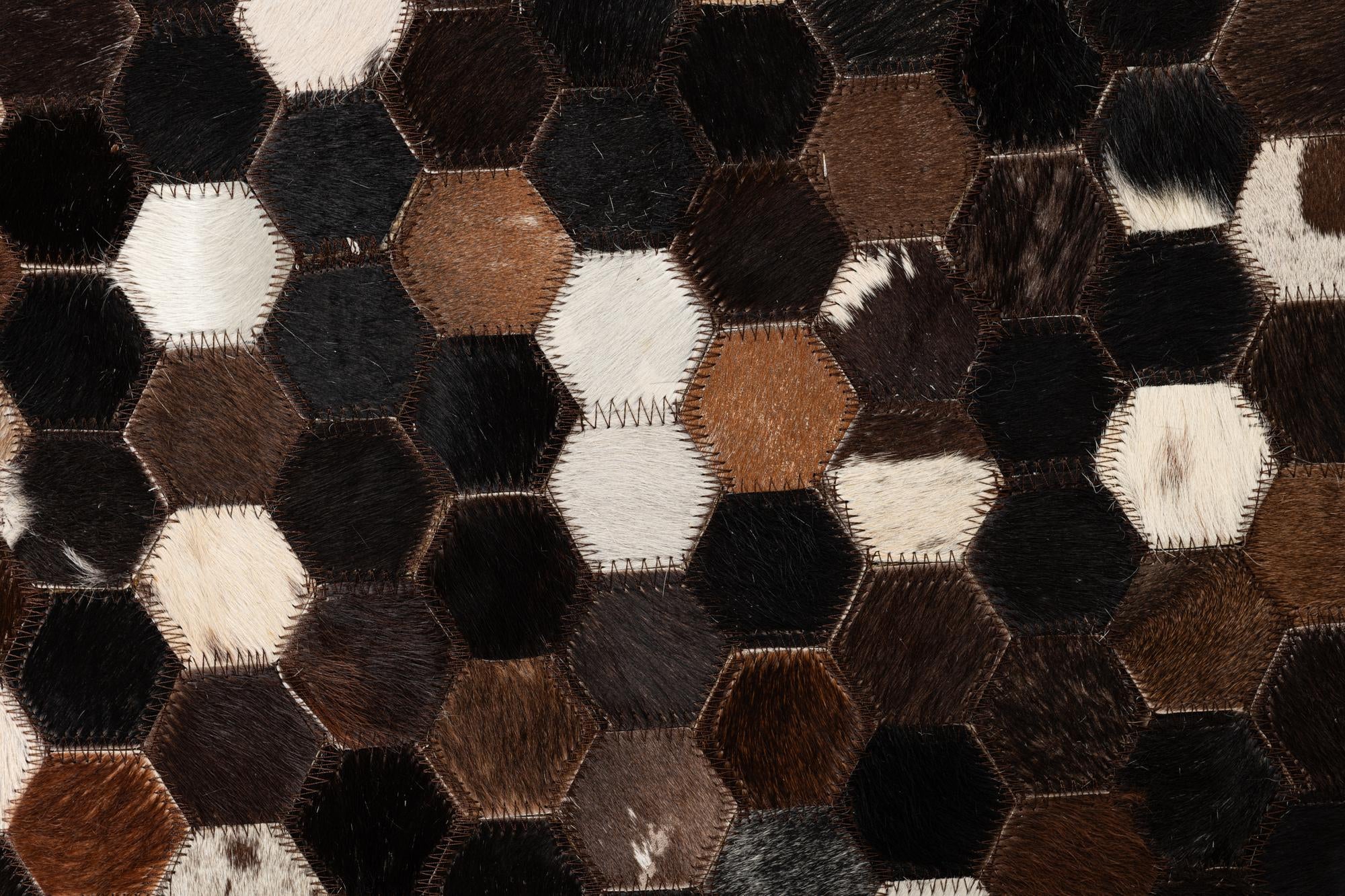 5' x 7' 10 Cowhide Leather Rug