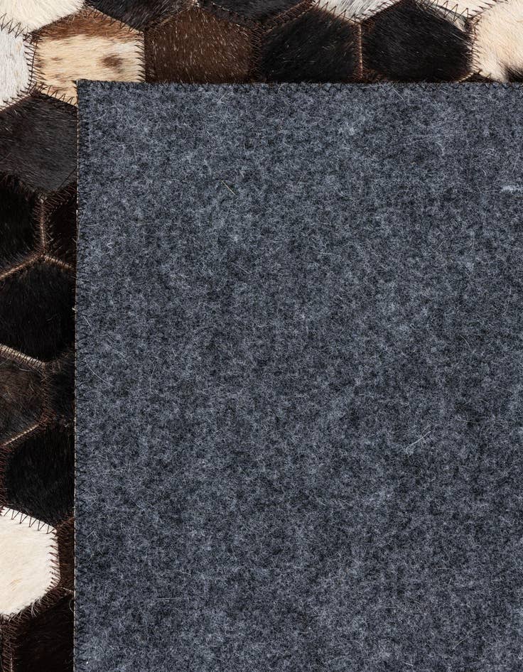 Detail image of 5' x 7' 10 Cowhide Leather Rug