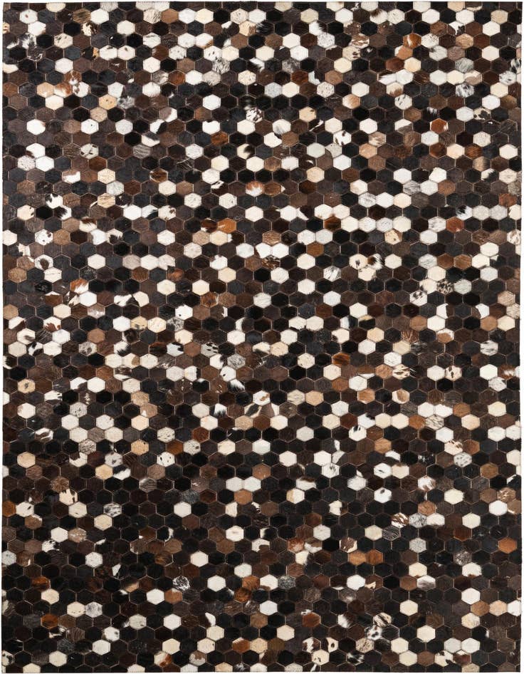 Detail image of 5' x 7' 10 Cowhide Leather Rug