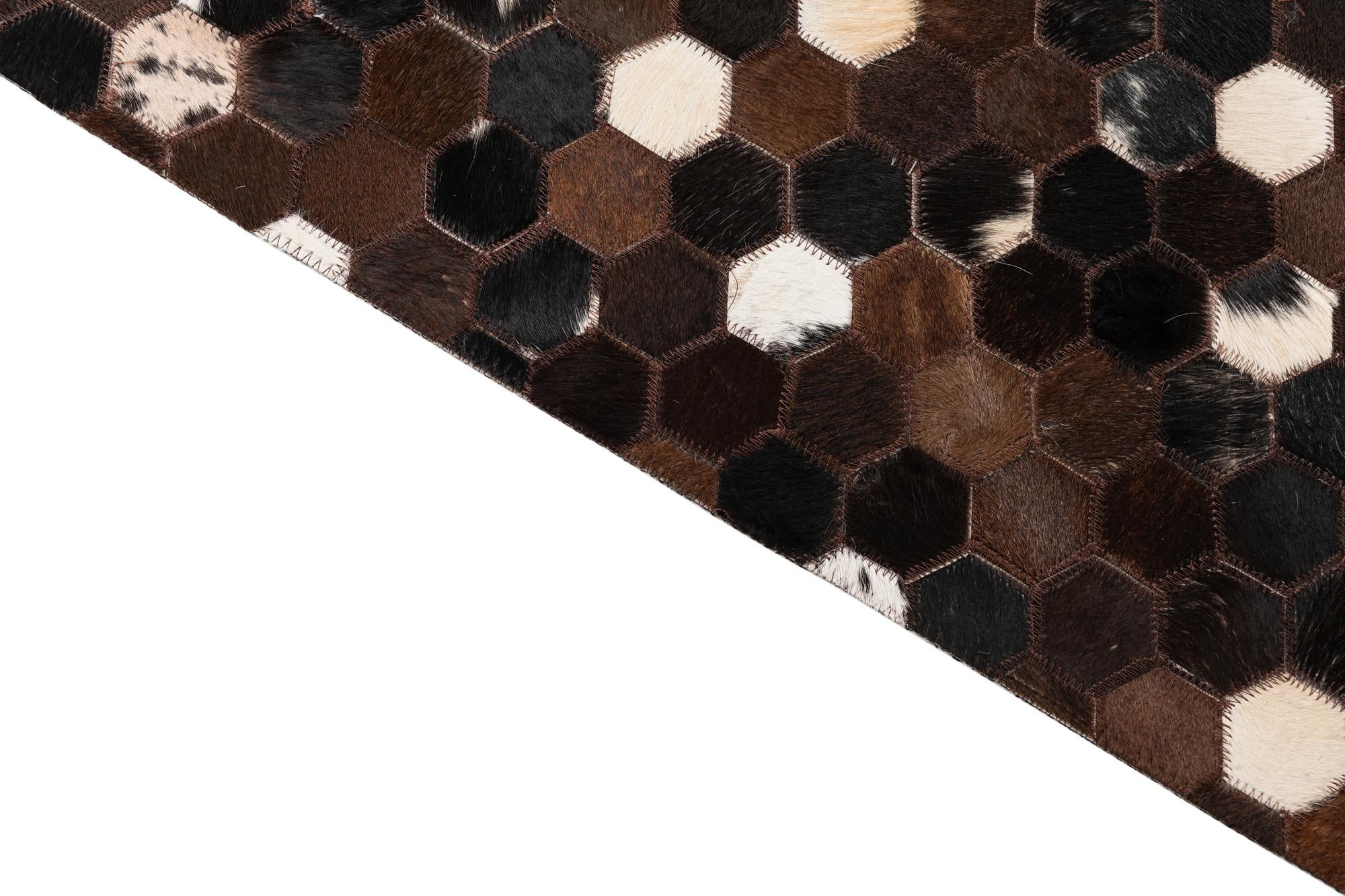 5' x 8' Cowhide Leather Rug