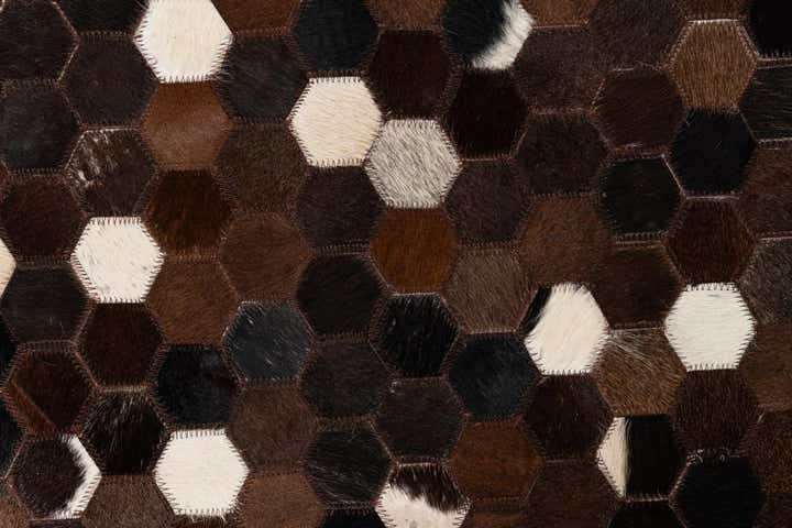 5' x 8' Cowhide Leather Rug