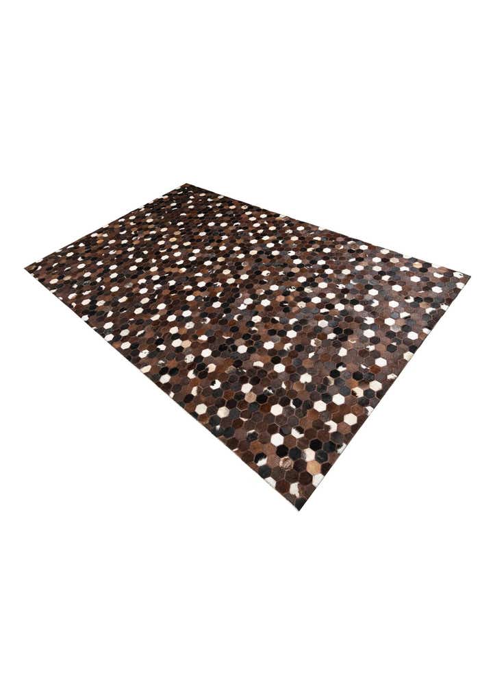 5' 1 x 8' Cowhide Leather Rug