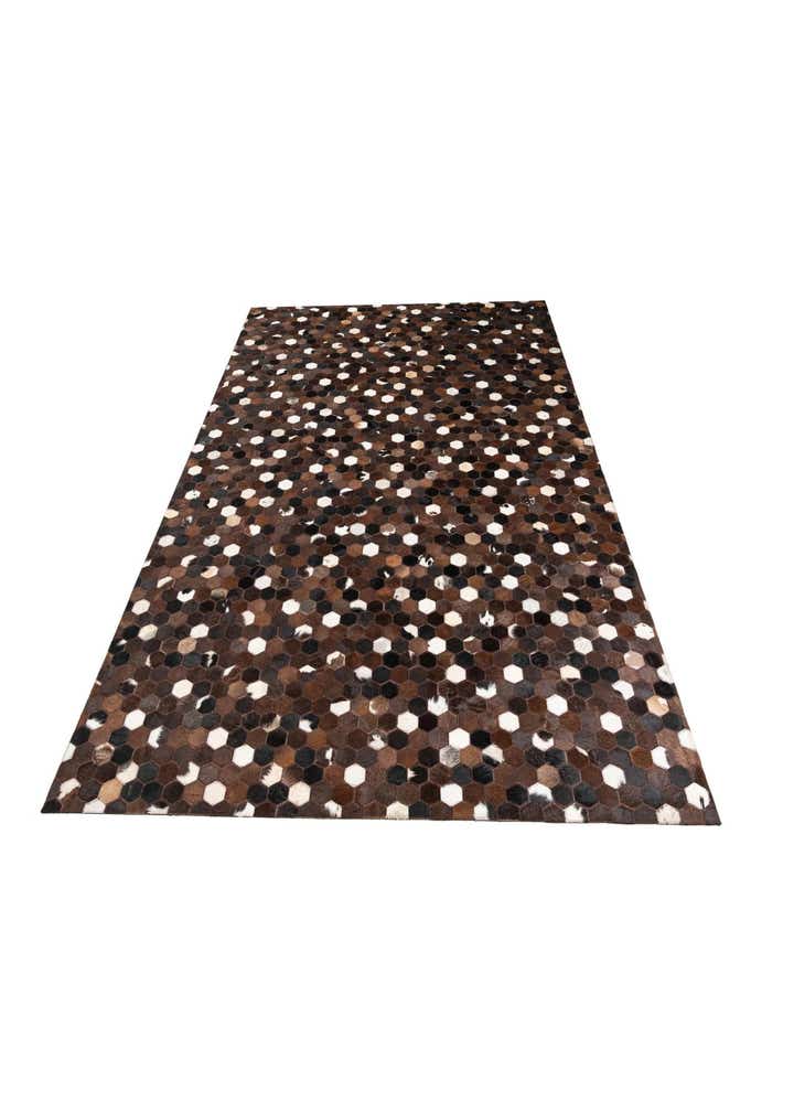 5' 1 x 8' Cowhide Leather Rug