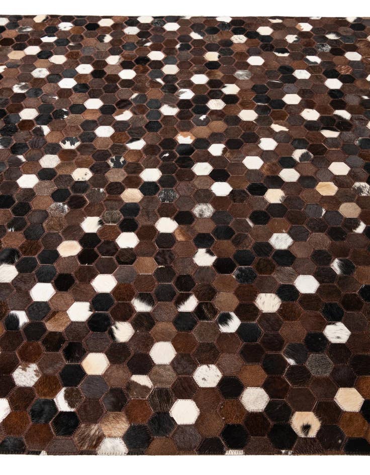 Detail image of 5' 1 x 8' Cowhide Leather Rug