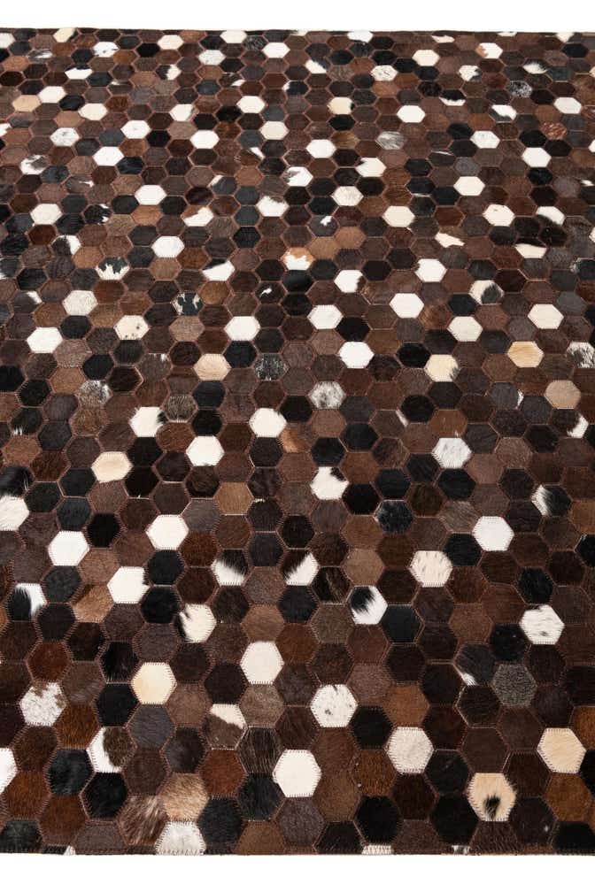 5' 1 x 8' Cowhide Leather Rug