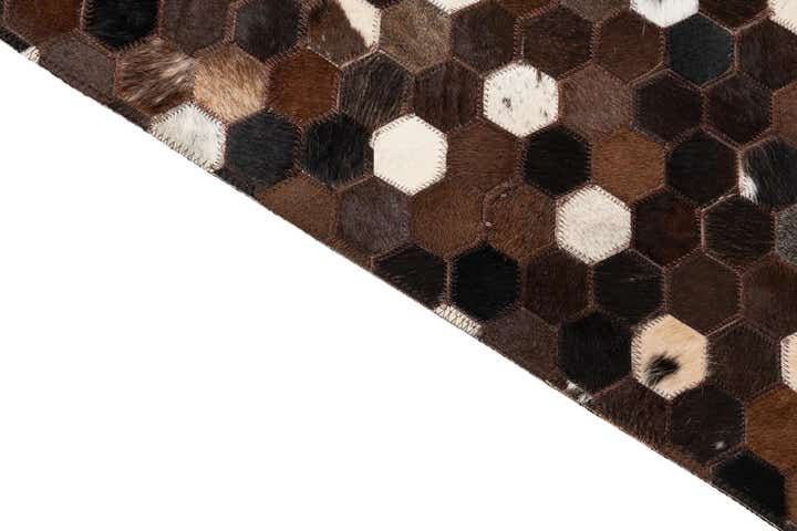 5' 1 x 8' Cowhide Leather Rug