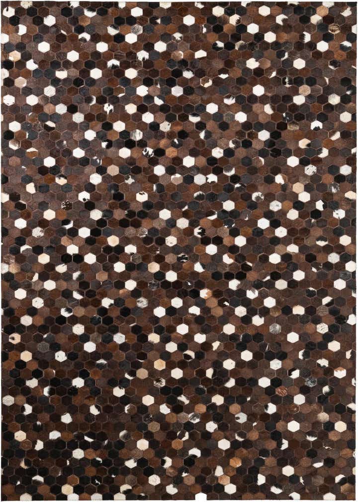 5' 1 x 8' Cowhide Leather Rug
