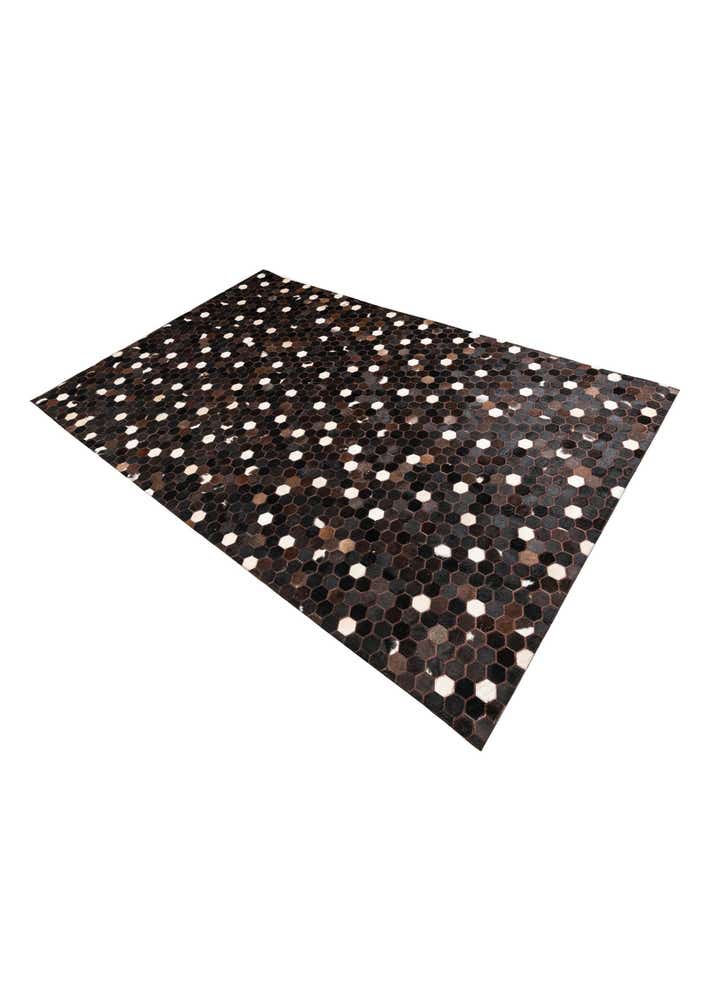 5' 1 x 8' 1 Cowhide Leather Rug