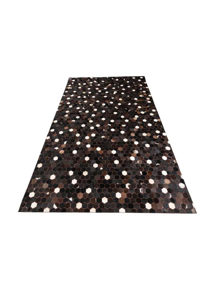 5' 1 x 8' 1 Cowhide Leather Rug