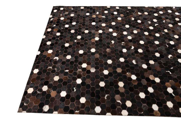 5' 1 x 8' 1 Cowhide Leather Rug