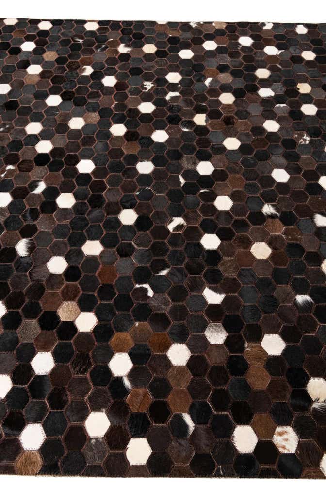 5' 1 x 8' 1 Cowhide Leather Rug