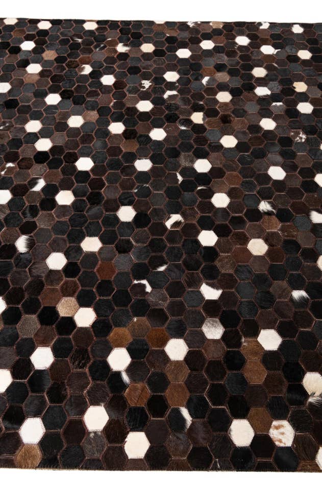 Detail image of 5' 1 x 8' 1 Cowhide Leather Rug