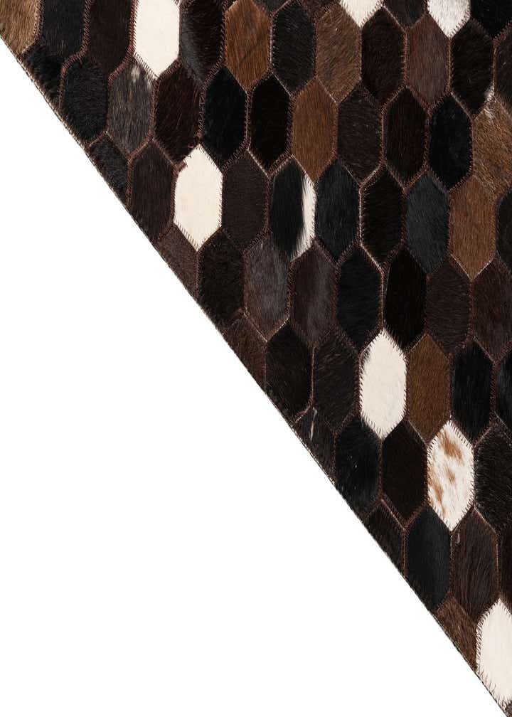5' 1 x 8' 1 Cowhide Leather Rug