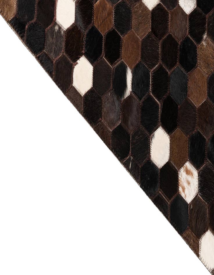 Detail image of 5' 1 x 8' 1 Cowhide Leather Rug