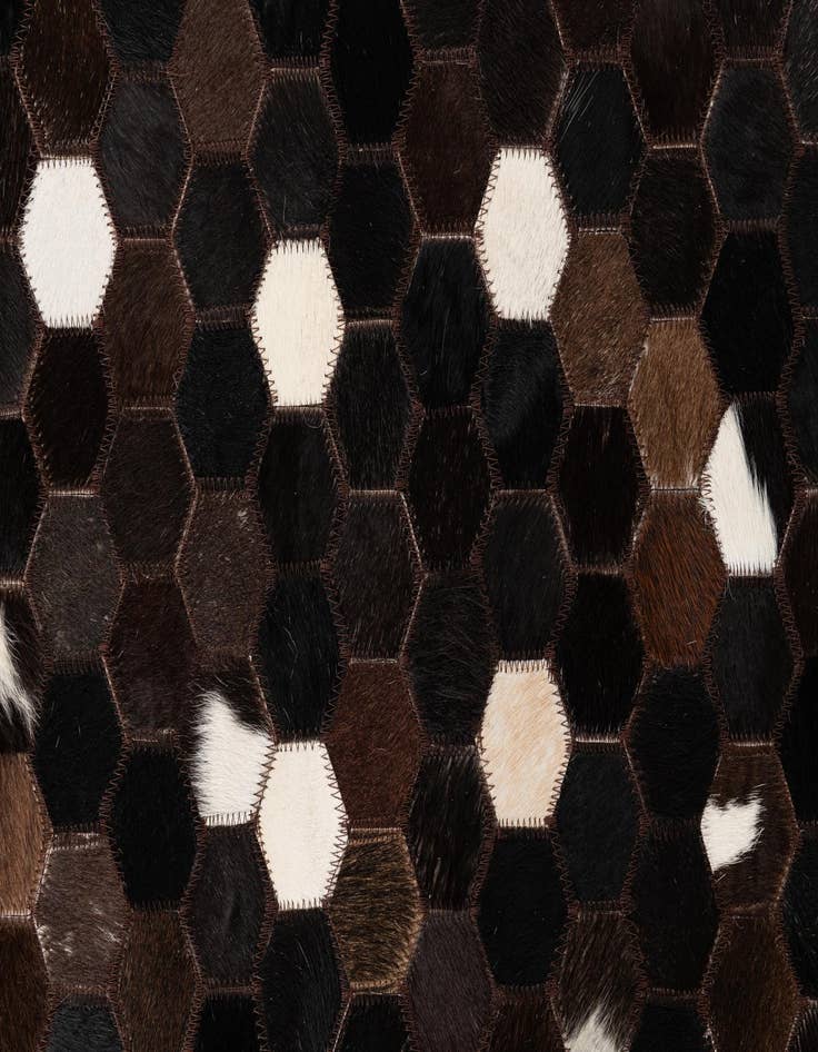 Detail image of 5' 1 x 8' 1 Cowhide Leather Rug