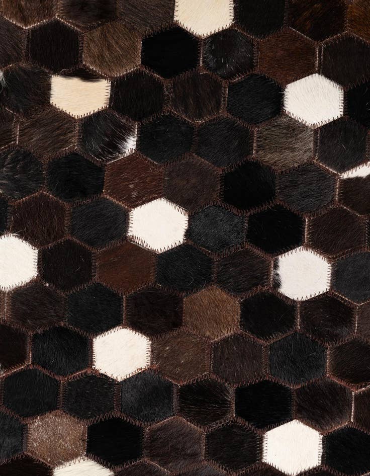Detail image of 5' 1 x 8' 1 Cowhide Leather Rug
