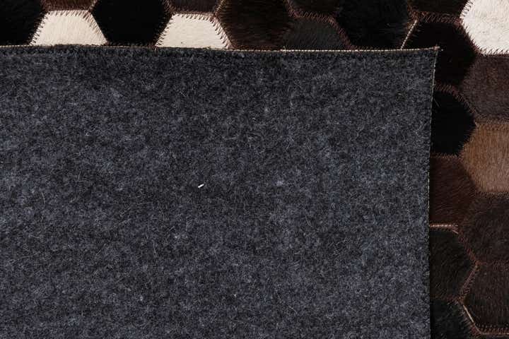 5' 1 x 8' 1 Cowhide Leather Rug