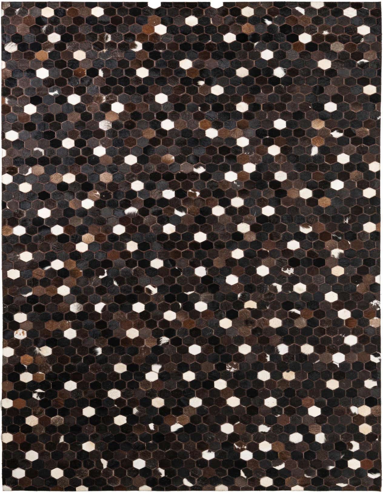 5' 1 x 8' 1 Cowhide Leather Rug