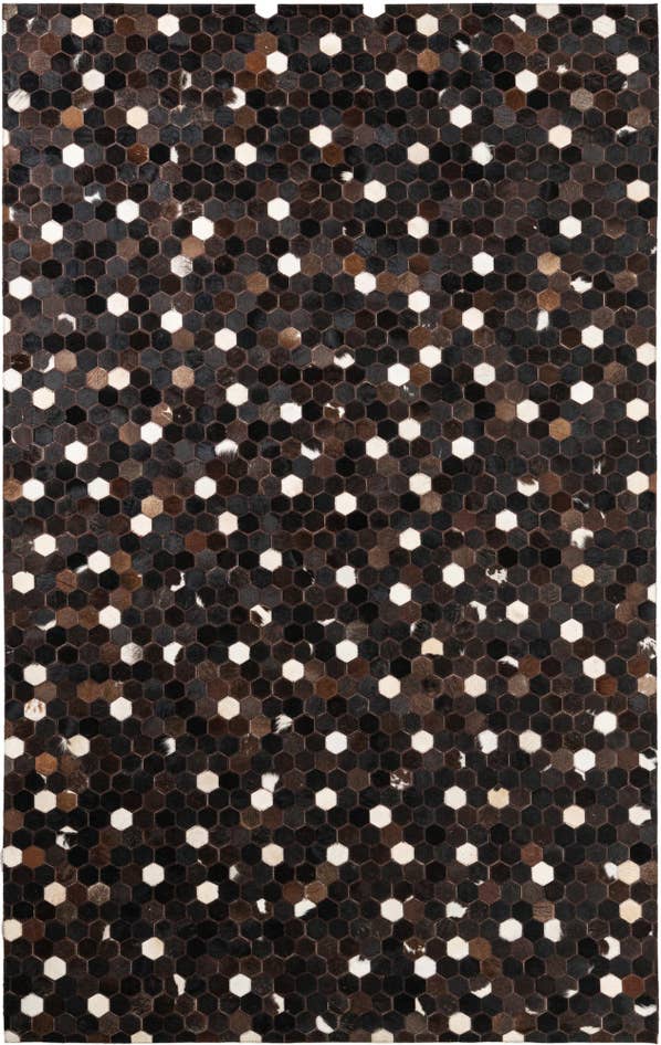 Detail image of 5' 1 x 8' 1 Cowhide Leather Rug