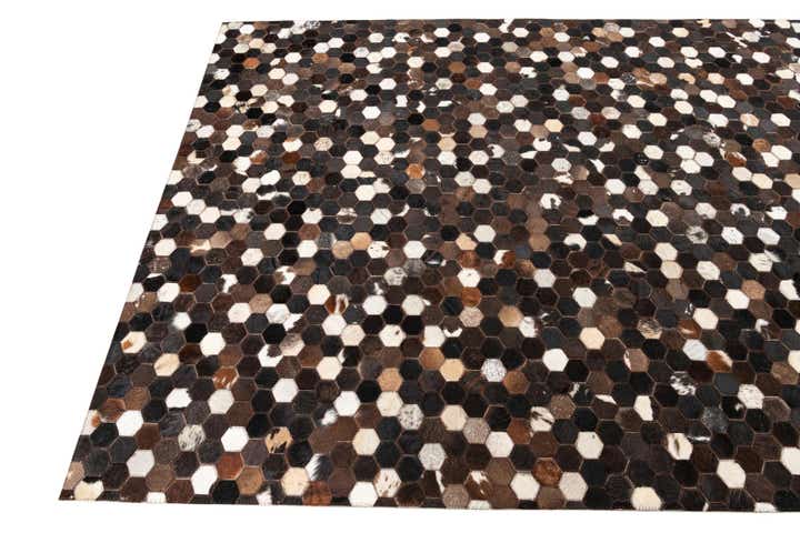 5' x 8' Cowhide Leather Rug