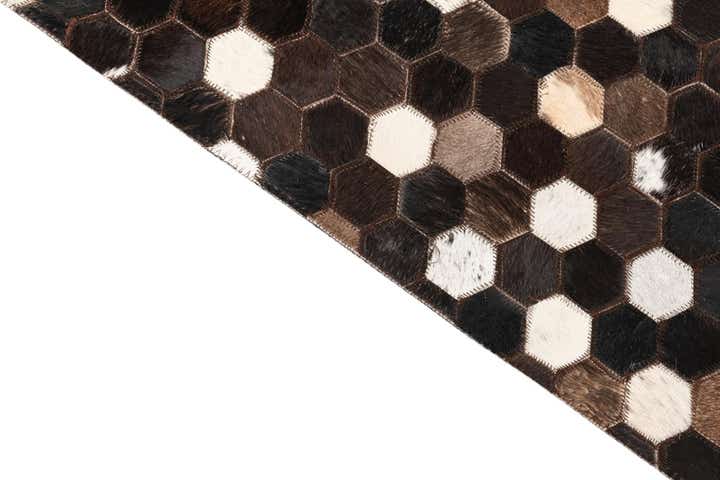 5' x 8' Cowhide Leather Rug