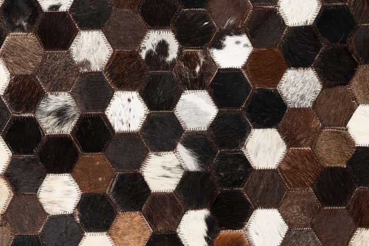 5' x 8' Cowhide Leather Rug
