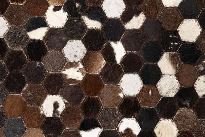 5' x 8' Cowhide Leather Rug