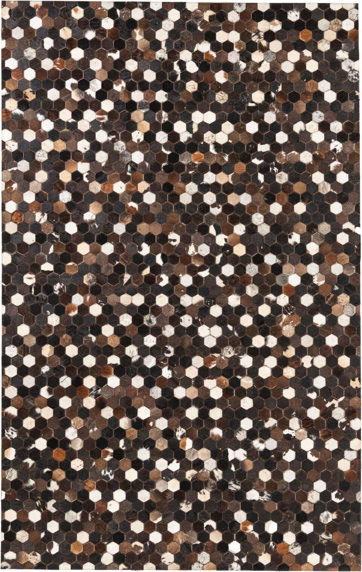 5' x 8' Cowhide Leather Rug